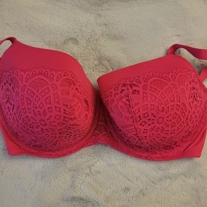 Auden Hot Pink Lace Molded Cup Bra